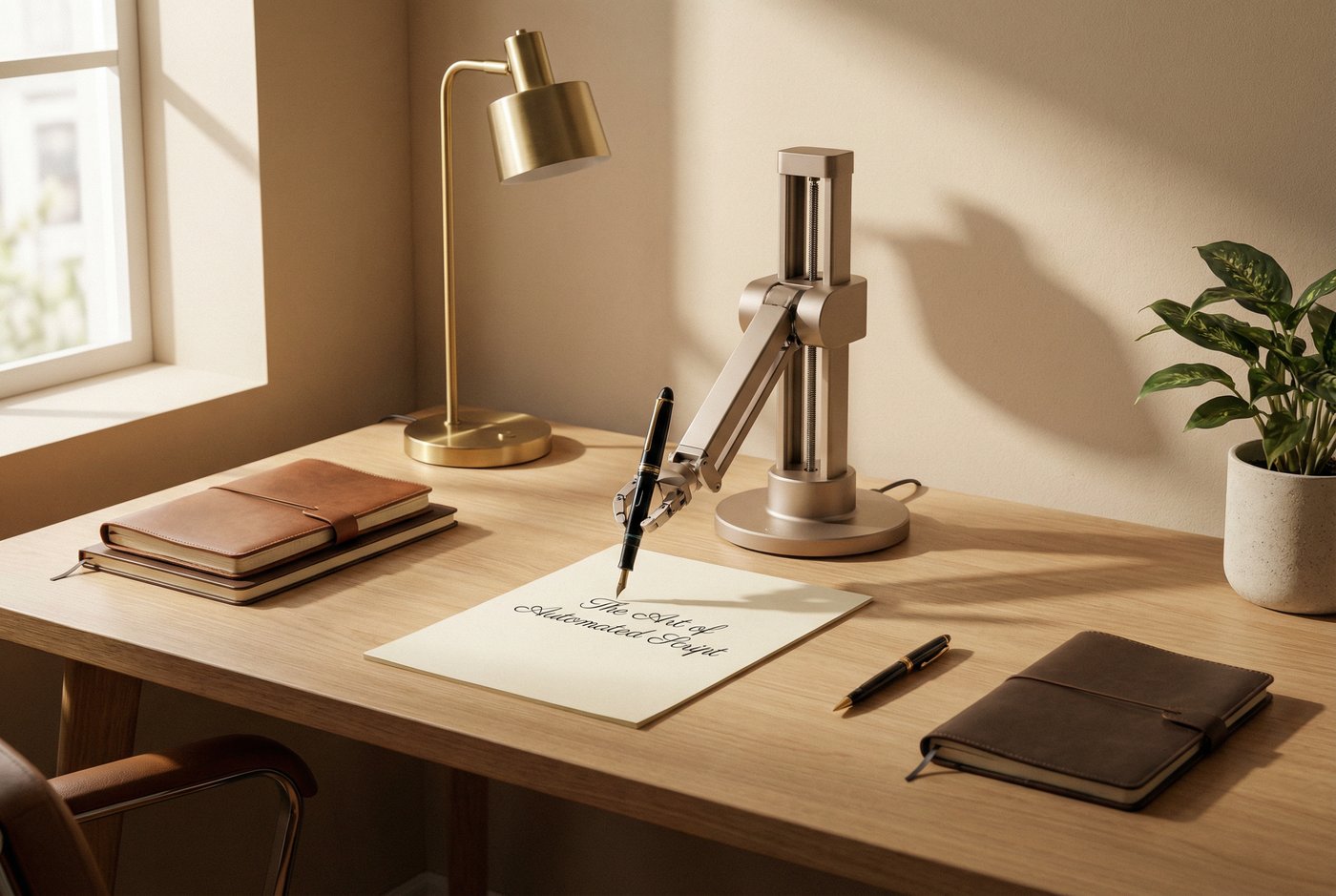 Machine à écriture Plume sur un bureau