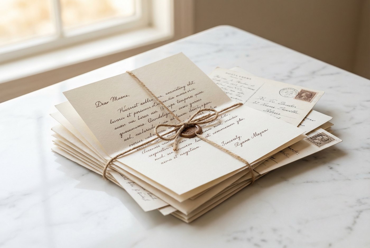 Lettres manuscrites Plume