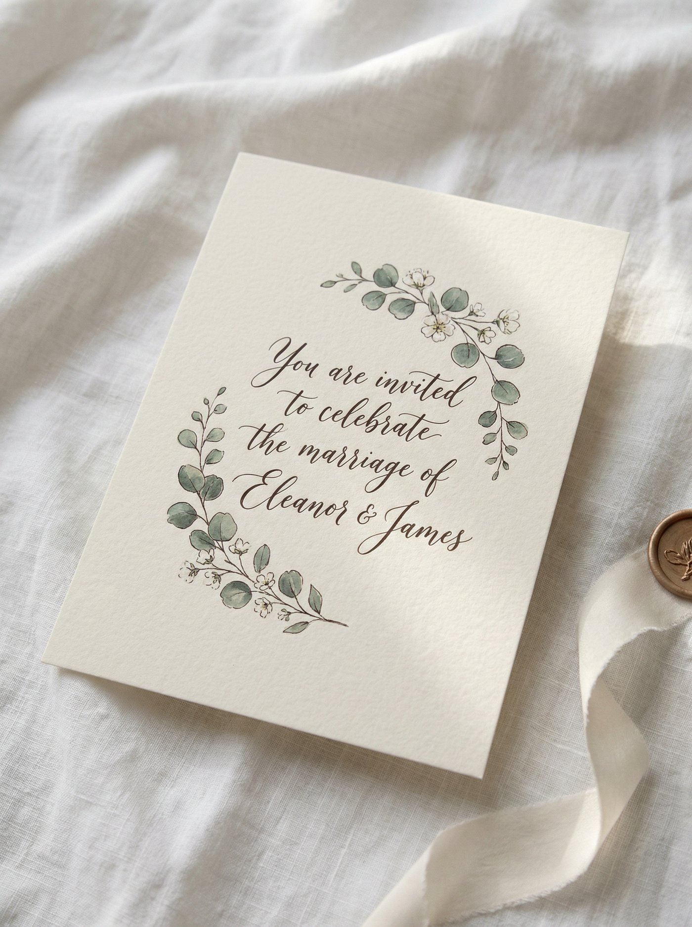 Invitation de mariage manuscrite